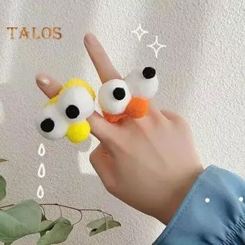 5/10 шт. резинки для волос с большими глазами, мультяшная форма, обруч для волос, карамельный цвет, двойные резинки для волос, высокие эластичные веревки для волос 5pcs