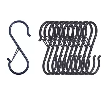 5/10 шт. S-образные крючки из нержавеющей стали, металлические вешалки, крючки для подвешивания на кухню, в мастерскую, в ванную комнату, в сад 5pcs