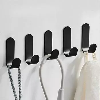 5/10 шт. Самоклеящиеся крючки из нержавеющей стали, водонепроницаемые липкие крючки, подвешивание полотенец для ванной, ключи для кухни, ванной, J-образный крючок