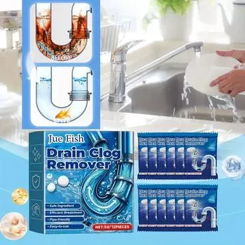 5/10 шт. Шипучие таблетки для прочистки труб, растворяющие засоры в сливах в туалетах, кухонных канализационных стоках, дезодорирующие таблетки, средство для прочистки труб 5pcs синий