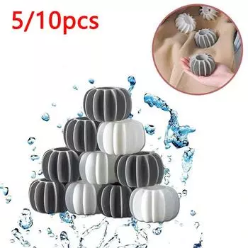 5/10 шт. силиконовые шарики для стирки одежды, удаление пятен и предотвращение образования узелков, многоразовые чистящие средства для удаления шерсти домашних животных