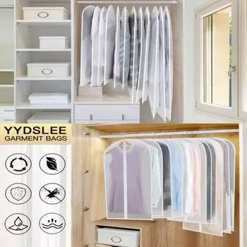 5/10 шт. Сумки для одежды с застежкой-молнией, полупрозрачные, многоразовые, моющиеся, для организации гардероба, одежда 10 pcs