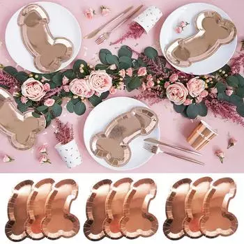 5/10 шт свадебные девичники праздничные принадлежности пенис бумажные тарелки посуда для девичника аксессуары для бара 10PCS