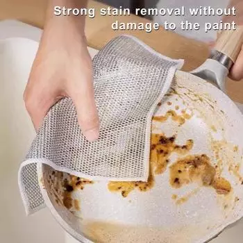 5/10 шт. универсальные проволочные тряпки для мытья посуды, не царапающие многоразовые, компактные дизайнерские проволочные тряпки для мытья посуды, ткань для чистки кастрюль и сковородок 5pcs