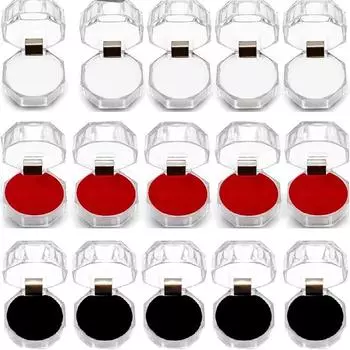 5/10 шт., упаковка для ювелирных изделий, коробка для сережек, акриловая прозрачная свадебная упаковка, шкатулка для драгоценностей 5Pcs белый