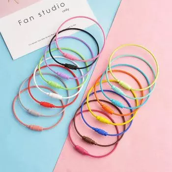 5/10 шт. Винтовая цветная покраска DIY брелок для ключей проволочное кольцо металлический материал пряжка для ключей black-5pcs/set