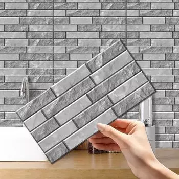 5/10 шт. винтажные наклейки с имитацией камня, мраморной плитки, кухонный шкаф, ванная комната, домашний декор, самоклеящиеся хрустальные твердые пленки, художественные наклейки на стены 15cm*30cm*5Pcs