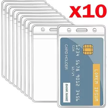 5/10 шт. водонепроницаемый прозрачный держатель для карт пластиковый защитный чехол для бизнеса автобус банковский протектор кредитных карт держатели для удостоверений личности