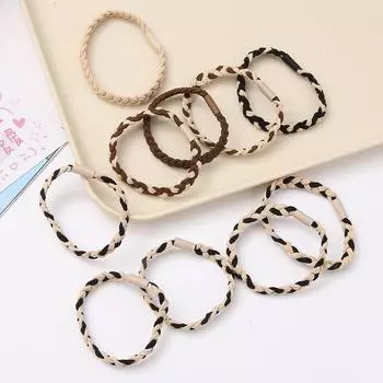 5/10 шт., высокоэластичная, прочная повязка на голову, кольцо для волос, модный головной убор для девочки, милая резинка, аксессуары для волос чёрный/кофейный