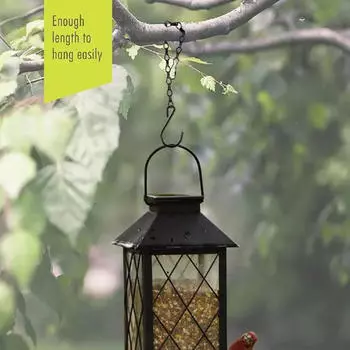 5/10 шт. железные цепи для подвешивания растений с S-образными крючками, многоцелевые цепные вешалки для кормушек для птиц, фонарей, украшений для цветочных корзин 5PCS