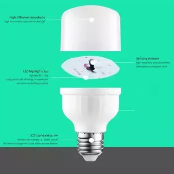 5-10 светодиодных ламп Stuks Ac 220V E27 светодиодные лампы с голосовым датчиком для дома, лестницы, коридора, управляемого освещения Bombilla