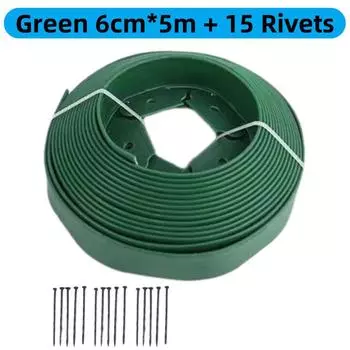 5/10M Fixed Garden Barrier Lawn Grass Plastic Edging Border Landscape Edging Garden Edge Kit With Anchoring Spikes Easy Install