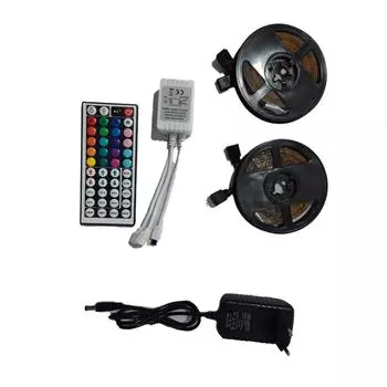 5/10M RGB светодиодные ленты водонепроницаемые 5/10/15M светодиодные фонари 44-кнопочный ИК-контроллер 10m