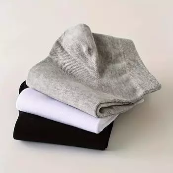 5/10Pairs Women Men Simple Solid Socks Casual Breathable Low Cut Ankle Socks Summer Invisible Unisex Boat Socks One-size
