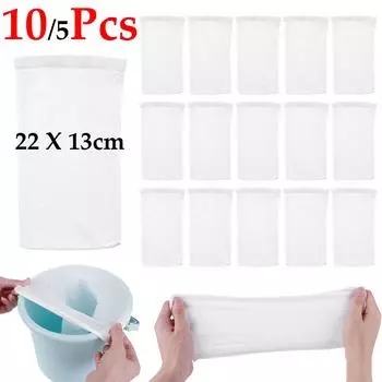 5/10Pcs Filter Storage Pool Skimmer Socks Nylon Swimming Pool Reusable Filter Socks For Baskets Skimmers White Pool Supply