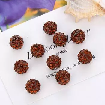 5/10Pcs Wholesale 8 10mm Disco Round Ball Necklace Bracelet Loose Beads Crystal Beads Pendant Jewelry Making Handmade 8mm 10Pcs