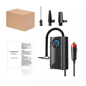 5/12 В мотоциклетный шинный насос портативный воздушный компрессор электрический воздушный насос с циферблатным манометром для автомобиля электромобиля велосипеда