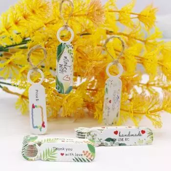 5 * 1,30 см 100 штук свадебных бирок, ручная работа с подарками с любовью, свадебные бирки/коробки/конфеты 100tag20string