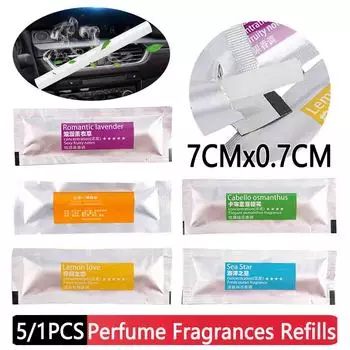 5/1 шт. Автомобильные освежители воздуха, сменные блоки, зажим для вентиляционного отверстия, романтические духи с лавандой, сменные таблетки, ароматизаторы для салона автомобиля