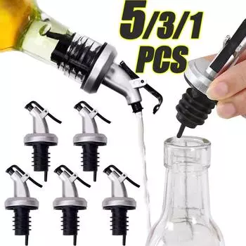 5/1 шт. пробка для бутылки с маслом, резиновый фиксатор, герметичная насадка из пищевого пластика, дозатор для спиртных напитков, винный дозатор, барная посуда 1pcs(8*3.5CM)