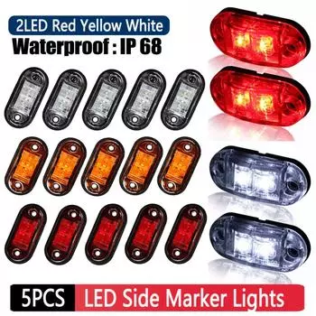 5/1 шт. светодиодные боковые габаритные фонари для прицепов 12 В-24 В, высокая яркость, передний задний габаритный фонарь, сигнальная лампа, предупреждающая лампа
