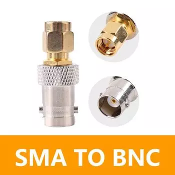 5/20/100 шт. RF разъем RF коаксиальный коаксиальный SMA штекер на BNC гнездо M/F адаптер для радиоантенны позолоченный 5PCS
