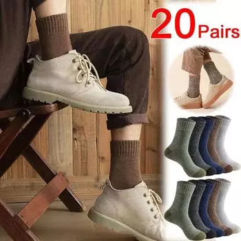 5/20 Pairs Merino Wool Socks for Male Women , Super Thick Hiking Sock Men s Thermal Socks for Cold Weather Men Woman Snow Socks