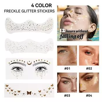 5/20 шт. блестящие веснушки наклейка на лицо татуировки наклейки водостойкие сверкающие наклейки для макияжа крапинки легко D