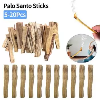 5-20 шт. Палочки Пало Санто натуральные благовония палочки для медитации релаксации деревянные ароматические диффузоры полоски очищение исцеление стресс 5 Pcs