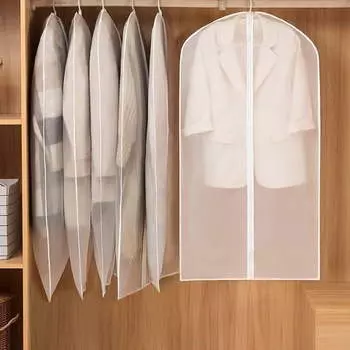 5/20 шт. пылезащитные чехлы для одежды многоразовые сумки для хранения одежды с застежкой-молнией водонепроницаемый чехол для одежды прозрачный подвесной чехол для костюма 5Pcs