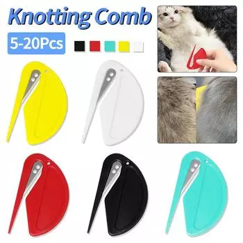 5-20 шт. расческа для вычесывания волос у собак, щетка для вычесывания шерсти домашних животных, расческа с открытым узлом, лезвие, расческа для ухода за щенками, триммер, лезвие, щетка, аксессуары для домашних животных