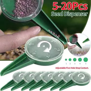 5-20 шт. Сеялка для семян садовых растений, многофункциональный садовый дозатор семян, инструменты, адаптирующиеся к разным размерам семян