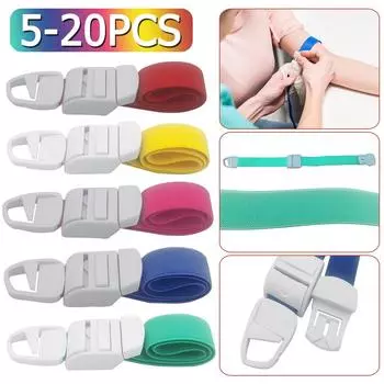 5-20 жгут кровоостанавливающий бандаж для контроля кровотечения для кемпинга, пешего туризма, безопасности, выживания, портативный медицинский ремешок с пряжкой для оказания первой помощи Blue 5PCS