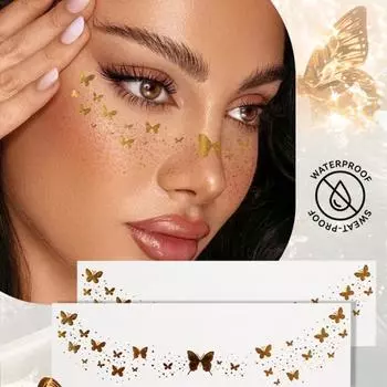 5/20Pcs Glitter Freckle Patch Face Tattoo Stickers Waterproof Sparkling Makeup Stickers Speckles Easy to C