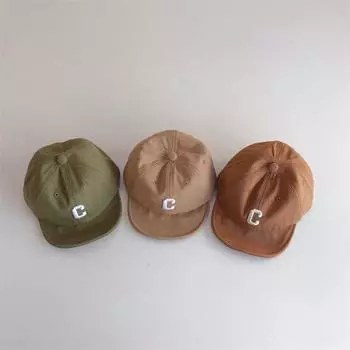 5-24 Months Baby Four Seasons Cool and Handsome Versatile Soft Edge Letter Embroidered Duck Tongue Hat, Available in 4 Colors белый