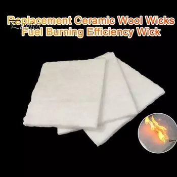 5/24 шт. керамические фитили из ваты для настольного костра, термостойкие, безопасные в использовании, долговечные, самодельные стержни из губчатого хлопка для настольного костра 5pcs