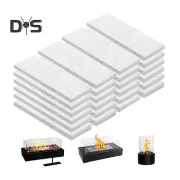 5/24 шт. керамические фитили из ваты для настольного костра, термостойкие, безопасные в использовании, долговечные, самодельные стержни из губчатого хлопка для настольного костра 5pcs