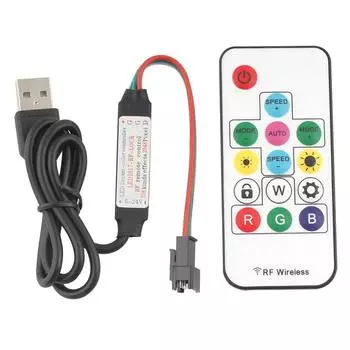 5-24 В USB WS2812 WS2812B RGB-контроллер беспроводной ленты с дистанционным RF-контроллером 2812 Диммер для WS2812 WS2812B LED-драйвер ленты