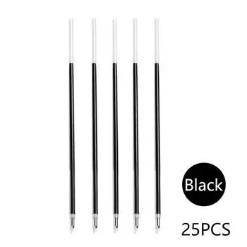 5/25 шт., 0,7 мм, синие стержни для ручек, шариковая ручка с чернилами, выдвижная поставка, красный школьник 5pcs красный