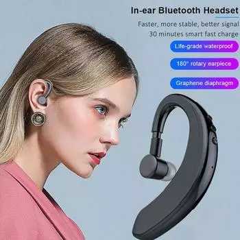 5.2 Беспроводная Bluetooth-гарнитура Безболезненная гарнитура с костной проводимостью Hi-Fi стерео Bluetooth-гарнитура с микрофоном Спортивная гарнитура на открытом воздухе чёрный