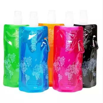 5/2 шт прозрачные пакеты для напитков портативные многоразовые сока ликера сумка для воды складной контейнер для воды пикник на открытом воздухе питьевая посуда 500ml