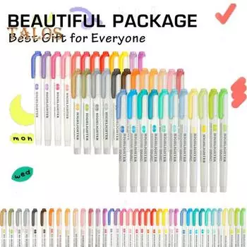 5/35 шт. настоящие мягкие маркеры, пастельные маркеры с двойным наконечником, ручка разных цветов, маркеры для детей и взрослых, не оставляющие пятен A