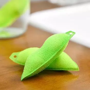 5/3/1PCS Reusable Edamame Cleaning Sponge Brush Pea Brush Scrub Cup Artifact Cleaning Sponge Wipe Bottle 1PCS