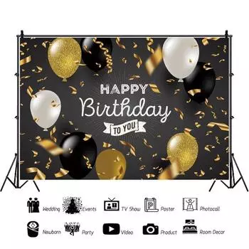 5*3 фута фон с днем рождения, баннер, тканевый реквизит, украшение для вечеринки A-150x100cm