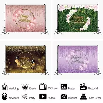 5*3 фута фон с днем рождения, баннер, тканевый реквизит, украшение для вечеринки A-150x100cm