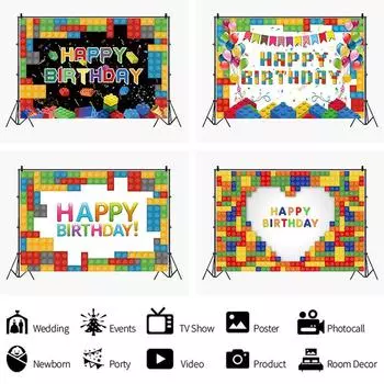 5*3 фута фон с днем рождения, баннер, тканевый реквизит, украшение для вечеринки A-150x100cm