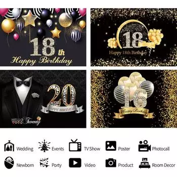 5*3 фута фон с днем рождения, баннер, тканевый реквизит, украшение для вечеринки A-150x100cm