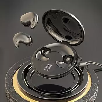 5.3 Внутриканальные ультратонкие наушники Bluetooth для сна Высококачественные долговечные наушники с цифровым дисплеем Быстрая зарядка Type-C чёрный