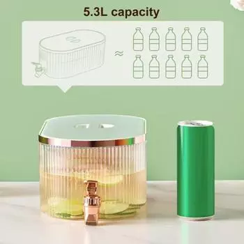 5,3 л пищевой холодильник, холодный чайник, большая емкость, удобный дозатор воды для сока, ведро для напитков
