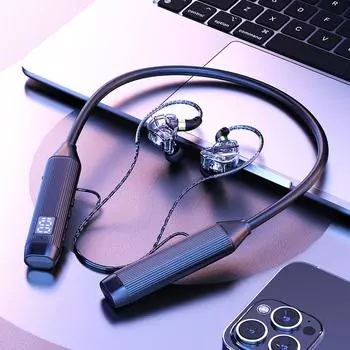 5.3 Neck Bluetooth-гарнитура с супердолгим сроком службы батареи, шумоподавлением, подходит для Apple Android, беспроводная спортивная гарнитура-вкладыши